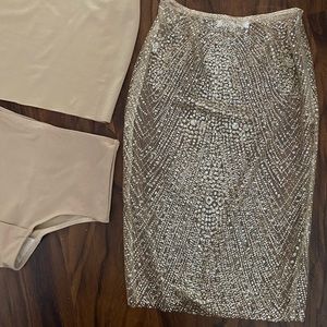 Meshki Rhinestone Skirt with Undergarments